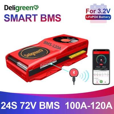 Daly Lifepo4 24S 120A Smart Bms mit Ventilator Bt Blaue Zähne Kann Lcd verfügbar